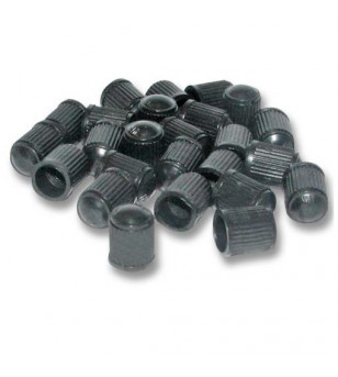Black Plastic (PVC) Valve Caps (25pce)